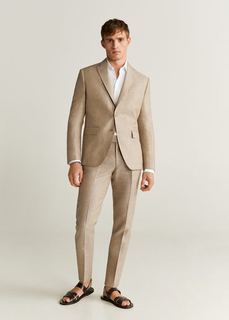 Рубашка slim fit 100% лен - Ferrol Mango