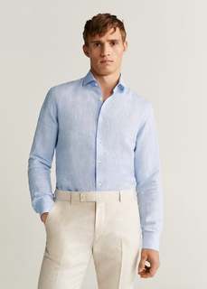 Рубашка slim fit 100% лен - Montero Mango