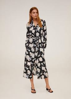 Принтованное платье-рубашка - Valen-i Mango