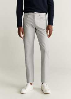Брюки slim-fit хлопок и лен - Modena Mango