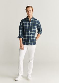 Фланелевая рубашка regular fit в клетку - Pael Mango