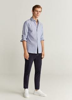 Рубашка оксфорд slim fit в полоску - Pacho Mango