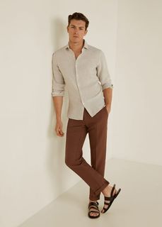 Рубашка slim fit 100% лен - Avispe Mango