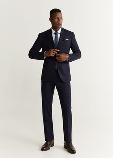 Рубашка Tailored slim fit с фактурной выделкой - Turbine Mango