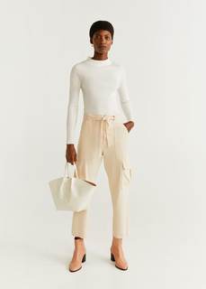 Джемпер из трикотажа в резинку - Costeau Mango