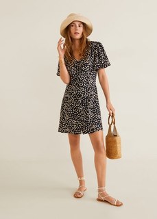 Расширенное платье с принтом - Clavel-i Mango