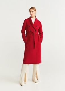 Двубортное пальто с шерстью - Lisa-s Mango
