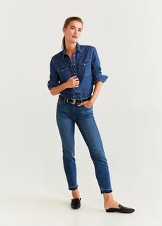 Рубашка из денима с карманами - Denim Mango