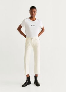 Футболка из органического хлопка с надписью - Mabelle-h Mango