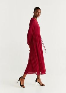 Плиссированное платье из шифона - Berta-a Mango