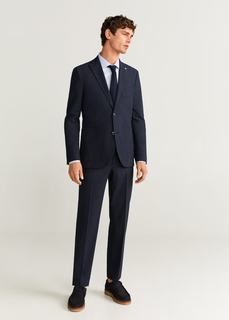 Костюмный пиджак slim fit с фактурной выделкой - Aneto Mango