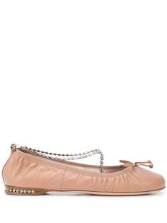 Miu Miu декорированные балетки