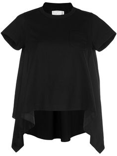 Sacai футболка асимметричного кроя