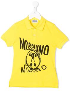 Moschino Kids рубашка-поло с логотипом