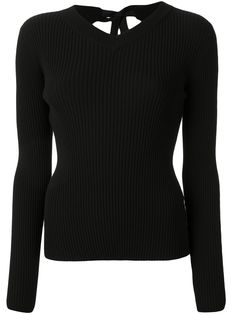Mm6 Maison Margiela джемпер в рубчик с завязками