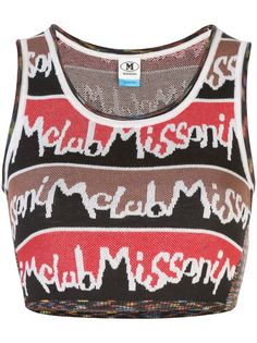 M Missoni укороченный топ с логотипом