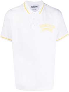 Moschino рубашка-поло с вышитым логотипом