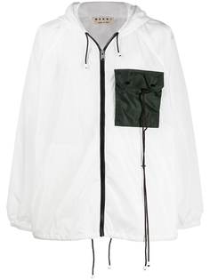 Marni куртка на молнии с контрастным карманом