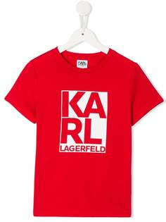 Karl Lagerfeld Kids футболка с круглым вырезом и принтом