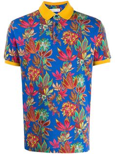 Etro рубашка-поло с цветочным принтом