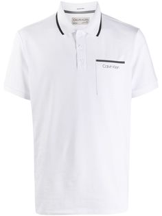 Calvin Klein рубашка-поло с короткими рукавами и логотипом