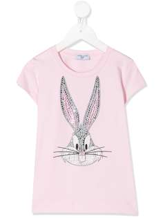 Monnalisa декорированная футболка с принтом