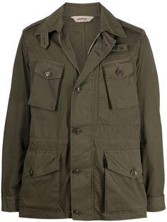 Aspesi long sleeve buttoned flap pocket jacket