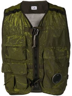 C.P. Company sleeveless zip-up military jacket