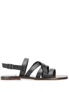 Silvano Sassetti Intreccio leather 15mm sandals