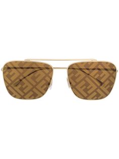 Fendi Eyewear солнцезащитные очки-авиаторы с логотипом