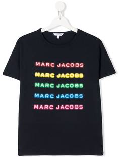 Little Marc Jacobs TEEN neon logo-print T-shirt