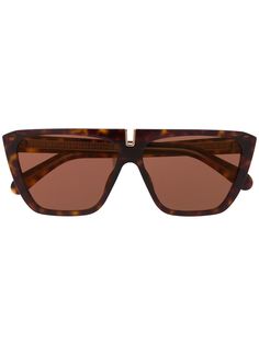 Givenchy Eyewear солнцезащитные очки в массивной оправе черепаховой расцветки