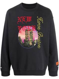 Heron Preston свитер New York с принтом