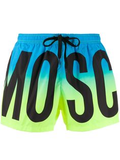 Moschino logo printed shaded swim shorts