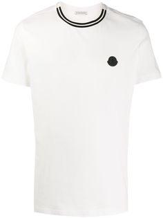 Moncler футболка с круглым вырезом и аппликацией логотипа
