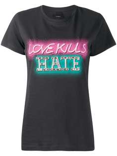Pinko футболка Love Kills Hate