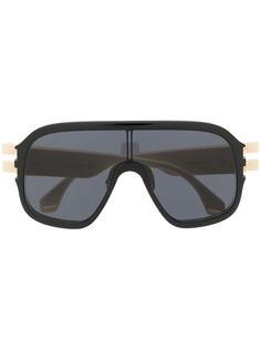 Gucci Eyewear массивные солнцезащитные очки-маска