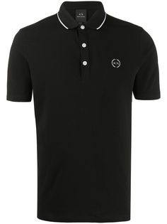 Armani Exchange рубашка-поло с контрастной отделкой