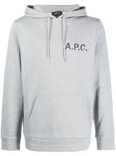 A.P.C. худи с кулиской и логотипом