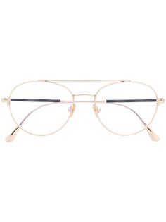 Tom Ford Eyewear очки с двойным мостом в круглой оправе