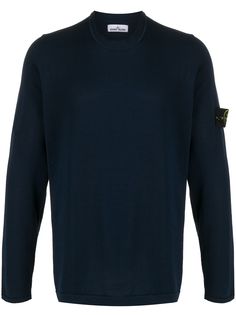 Stone Island толстовка с круглым вырезом и логотипом
