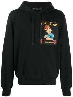 Dolce & Gabbana толстовка с капюшоном и нашивкой