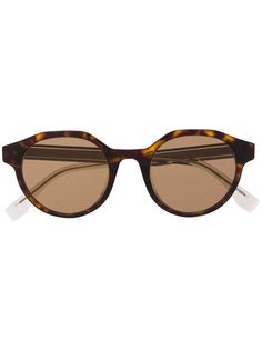 Fendi Eyewear солнцезащитные очки в круглой оправе черепаховой расцветки