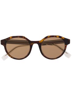 Fendi Eyewear солнцезащитные очки в круглой оправе черепаховой расцветки
