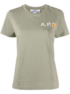 A.P.C. футболка с круглым вырезом и логотипом