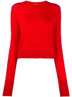 Jil Sander топ с длинными рукавами и круглым вырезом