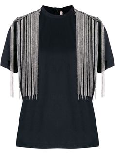 Christopher Kane футболка с бахромой