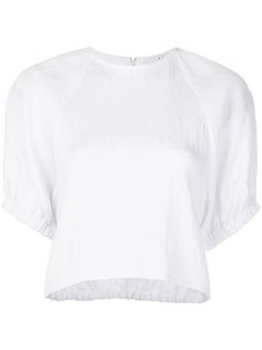 Tibi укороченный топ с короткими рукавами