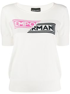 Emporio Armani трикотажный топ с логотипом