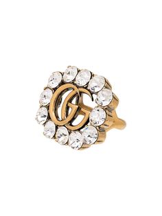 Gucci декорированное кольцо с логотипом GG